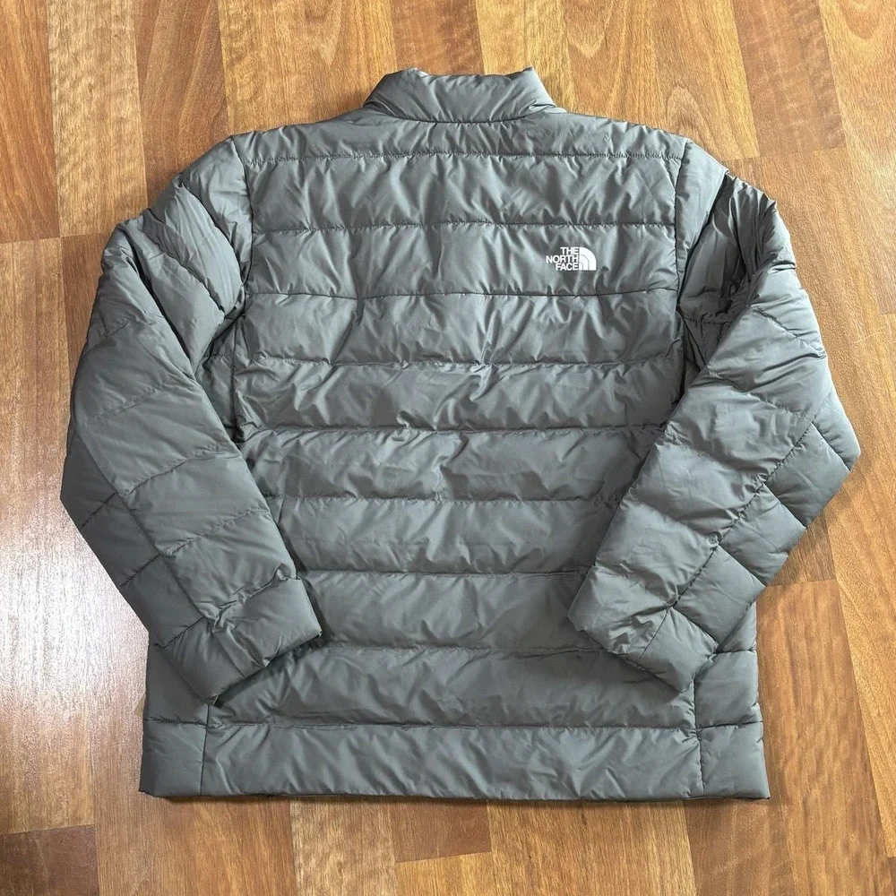 NWT The North Face Jacket Mens XL Gray Aconcagua 3 Down Puffer Full Zip Hiking
